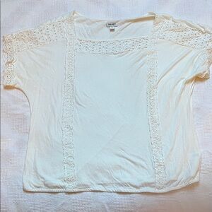 Old Navy Women's White Lace Blouse